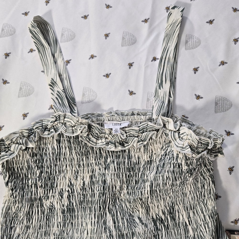 Lucca Green Long Dress Sz XS - Picture 7 of 9